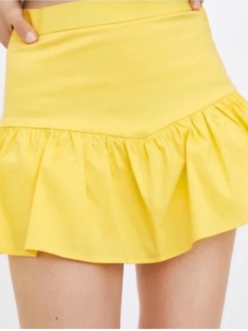 Zara Sunny Yellow Ruffle Mini Skirt